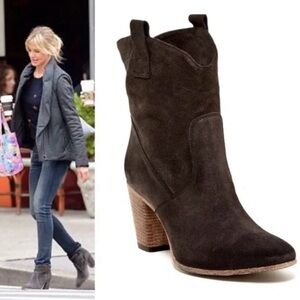 ALBERTO FERMANI Italy CHIARA Ankle Boot Suede Leather size 41 reg $495